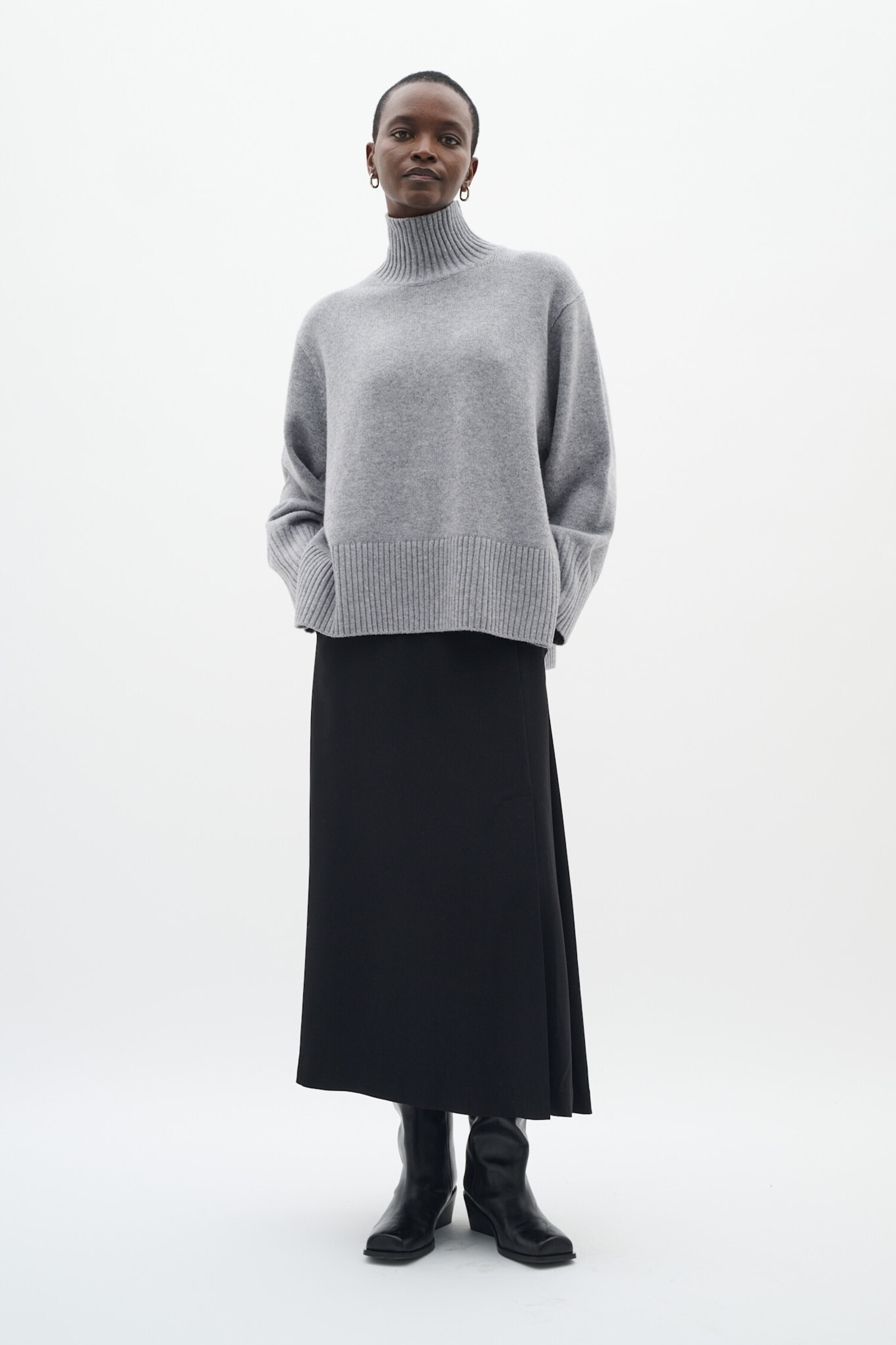 InWear | Gea Kaxy Highneck Granite Melange - Tryst Boutique