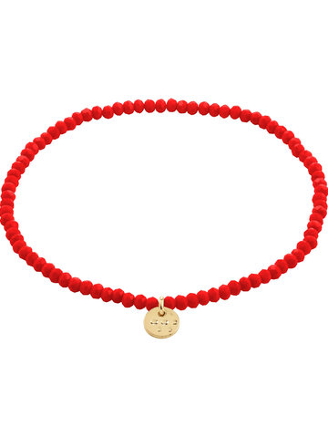 Pilgrim Jewellery Bracelet Indie Gold Red