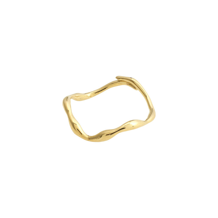 Pilgrim Jewellery LULU Recycled Organic Shaped Stack Ring Gold