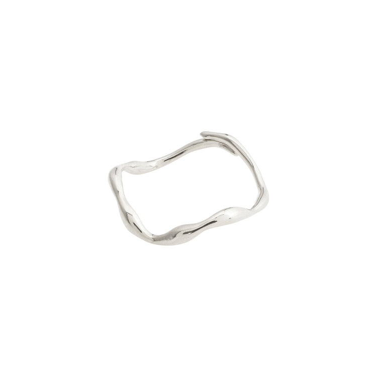 Pilgrim Jewellery LULU Recycled Organic Shaped Stack Ring Silver