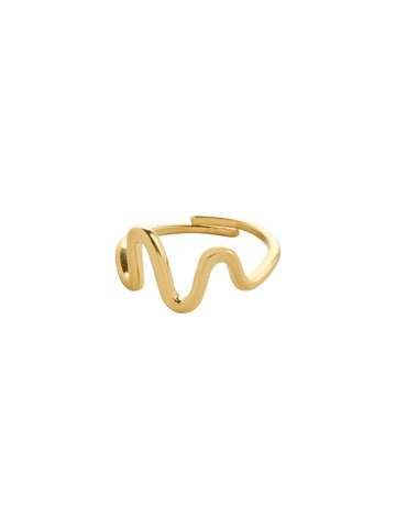 Pilgrim Jewellery LULU Wavy Stack Ring Gold