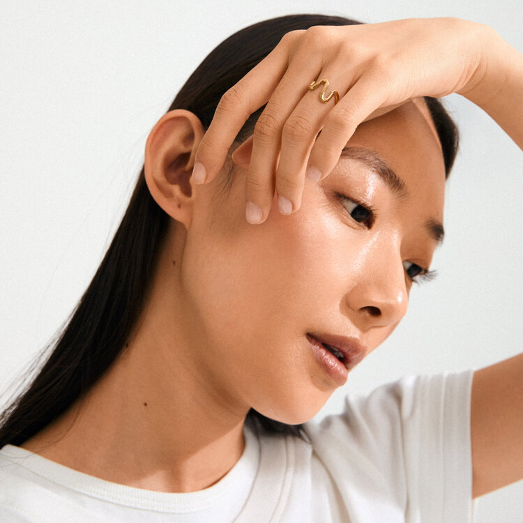 Pilgrim Jewellery LULU Wavy Stack Ring Gold