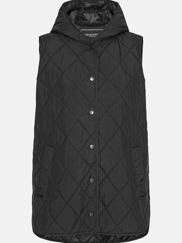 Ilse Jacobsen Quilted Long Vest Black