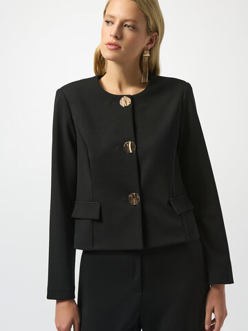 Joseph Ribkoff Scuba Crepe Boxy Blazer Black