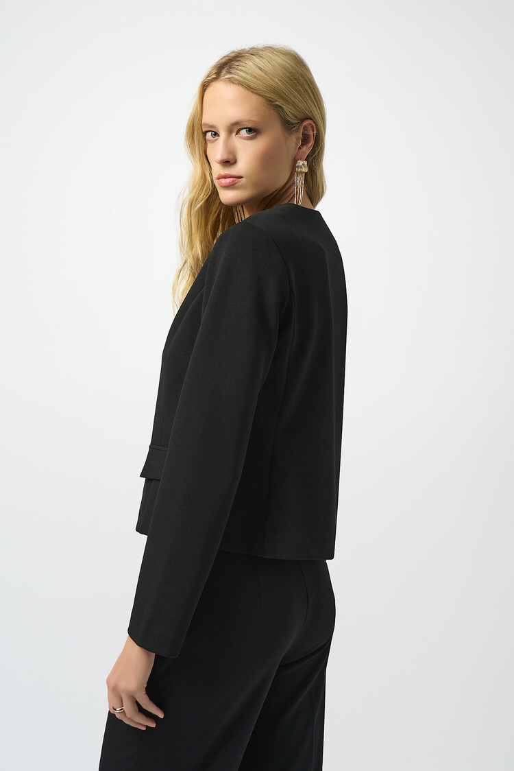 Joseph Ribkoff Scuba Crepe Boxy Blazer Black