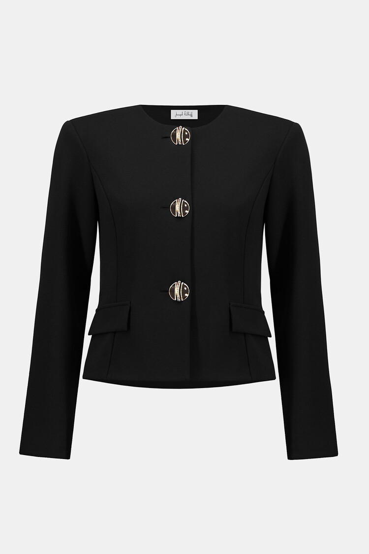 Joseph Ribkoff Scuba Crepe Boxy Blazer Black