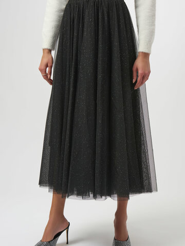 Joseph Ribkoff Tulle Flared Skirt Black