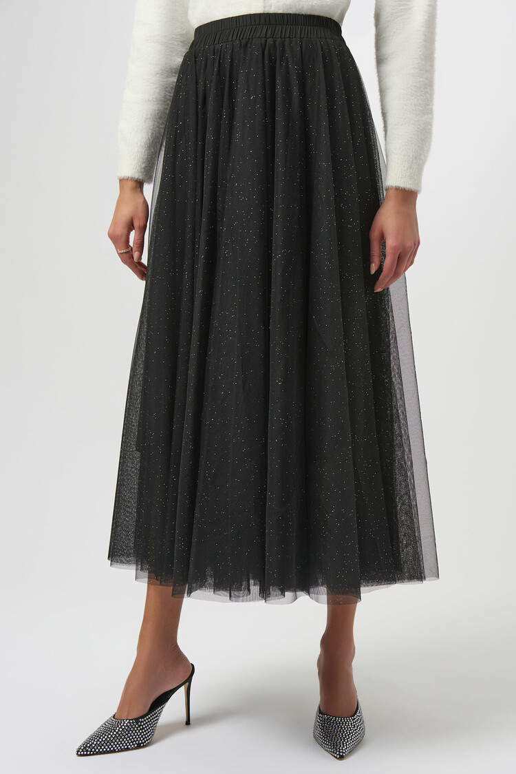 Joseph Ribkoff Tulle Flared Skirt Black
