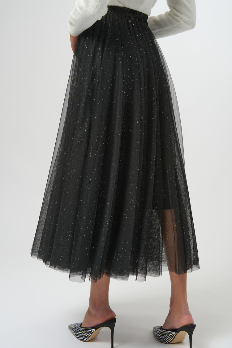 Joseph Ribkoff Tulle Flared Skirt Black