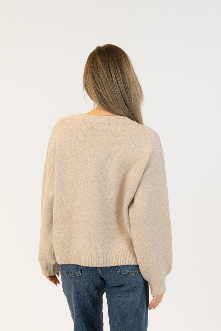 Bows Eco Crewneck Pullover Beige