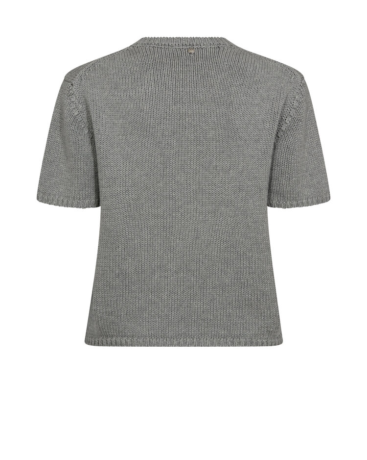 Mos Mosh Arin SS Cotton Knit Grey Melange