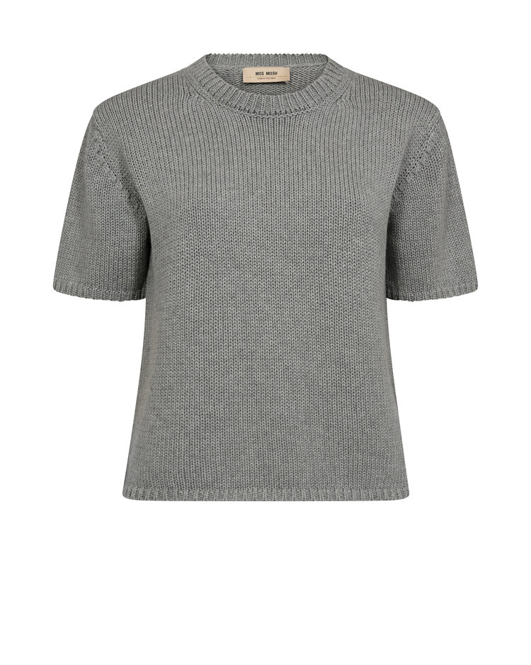 Mos Mosh Arin SS Cotton Knit Grey Melange