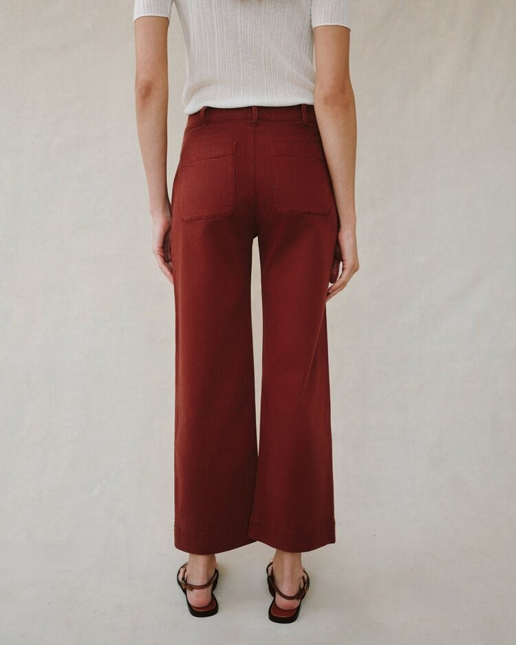 Bella Dahl Saige Wide Leg Crop Harvest Red