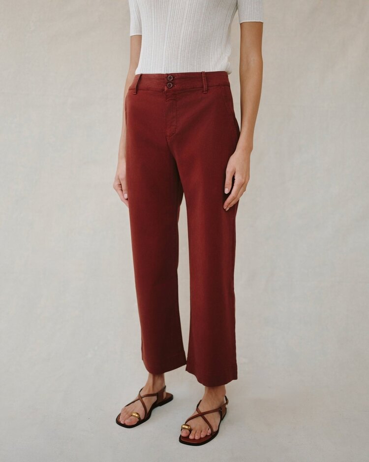 Bella Dahl Saige Wide Leg Crop Harvest Red