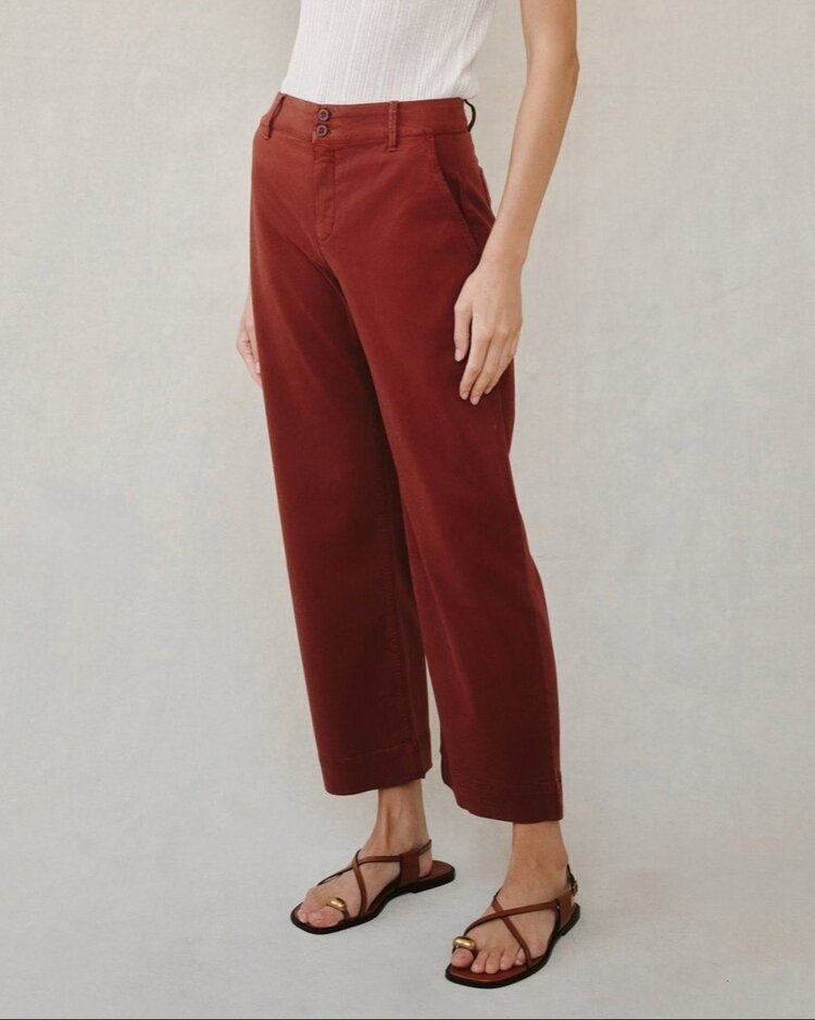 Bella Dahl Saige Wide Leg Crop Harvest Red
