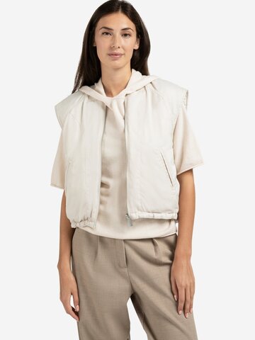 Yaya Reversible Padded Bodywarmer with Zip Closure Beige