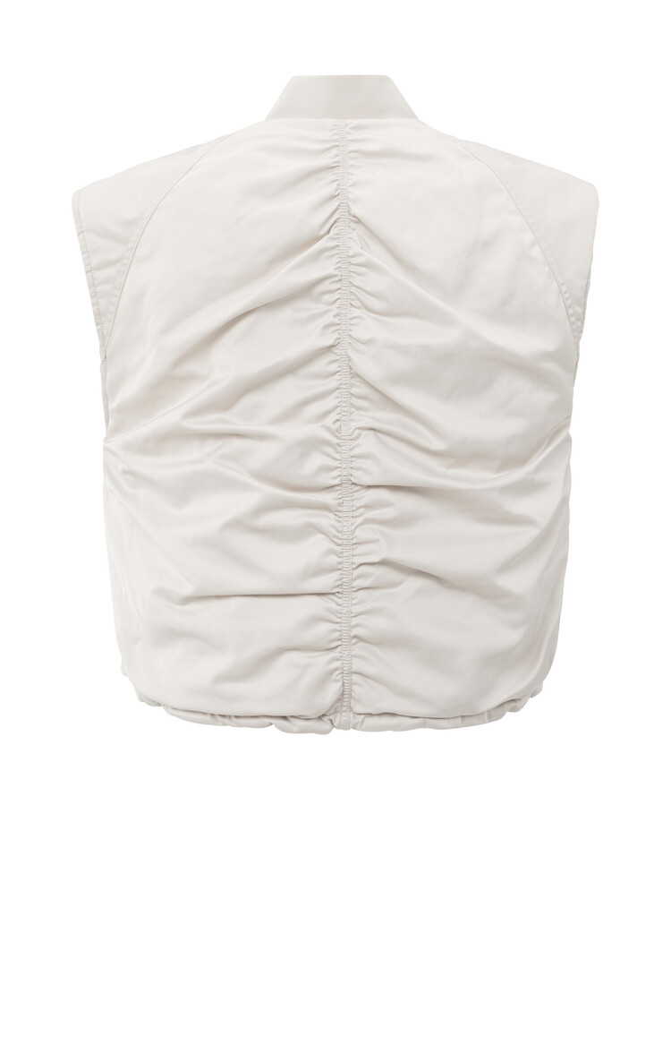 Yaya Reversible Padded Bodywarmer with Zip Closure Beige