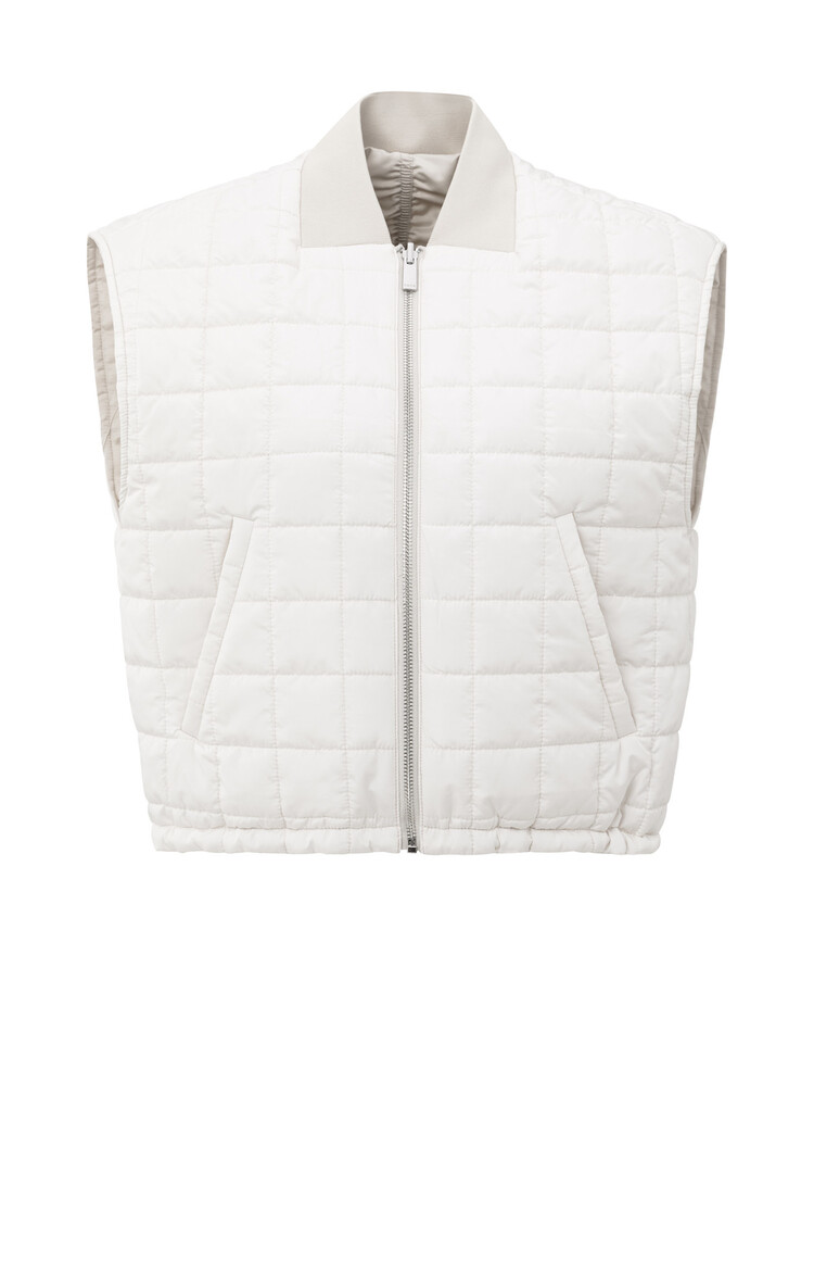 Yaya Reversible Padded Bodywarmer with Zip Closure Beige