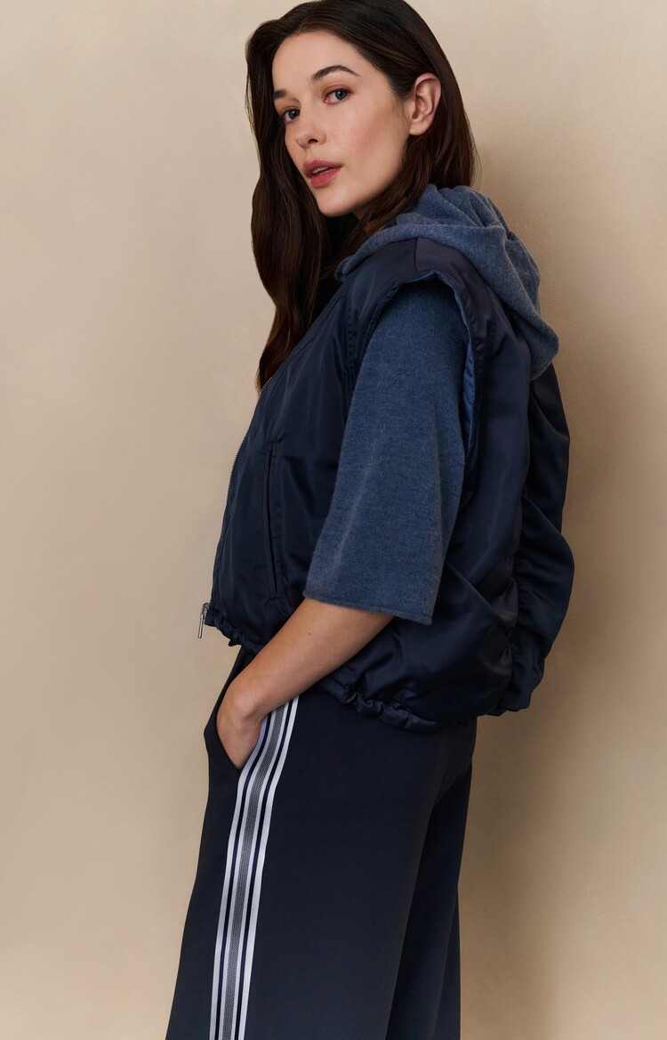 Yaya Reversible Padded Bodywarmer with Zip Closure Inkwell Blue