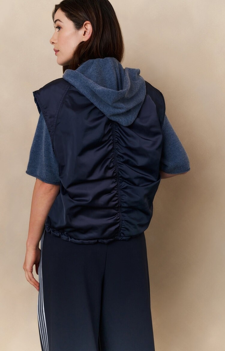 Yaya Reversible Padded Bodywarmer with Zip Closure Inkwell Blue