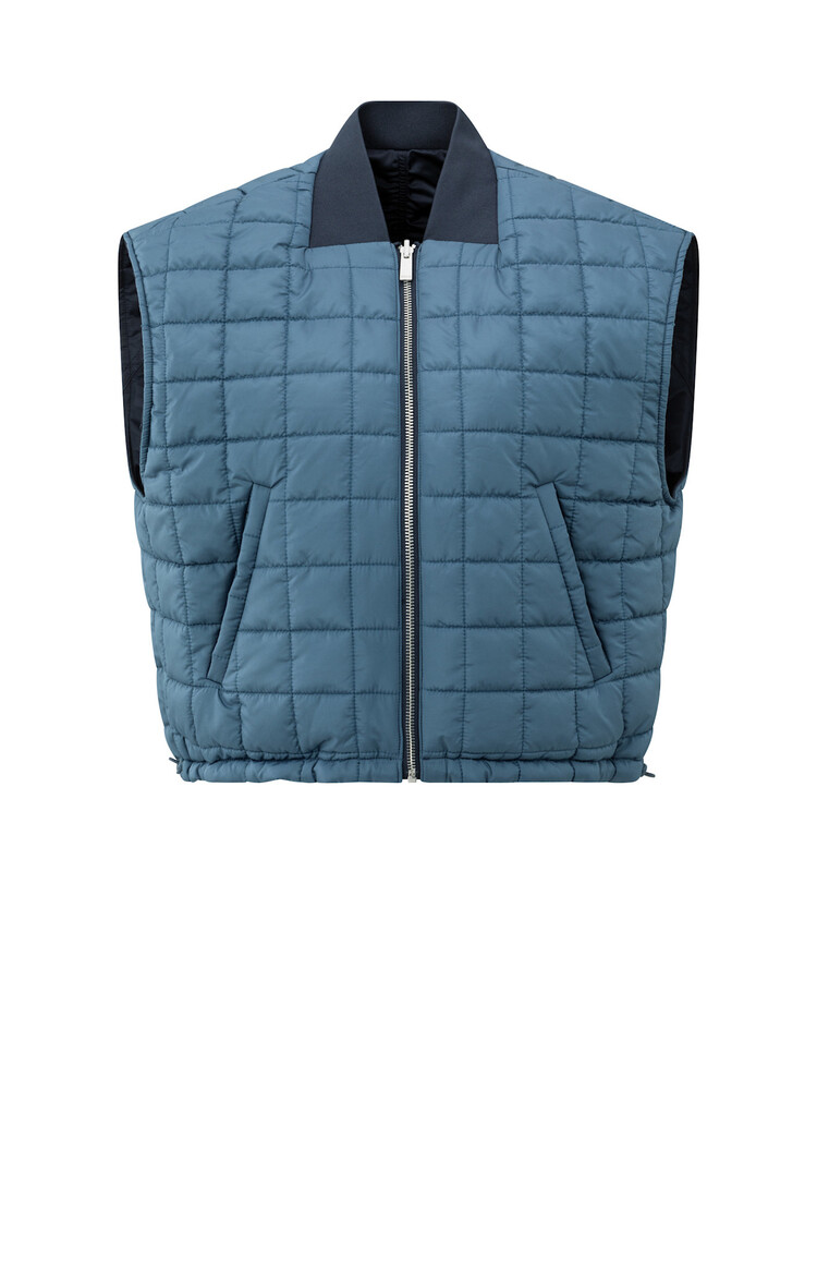 Yaya Reversible Padded Bodywarmer with Zip Closure Inkwell Blue