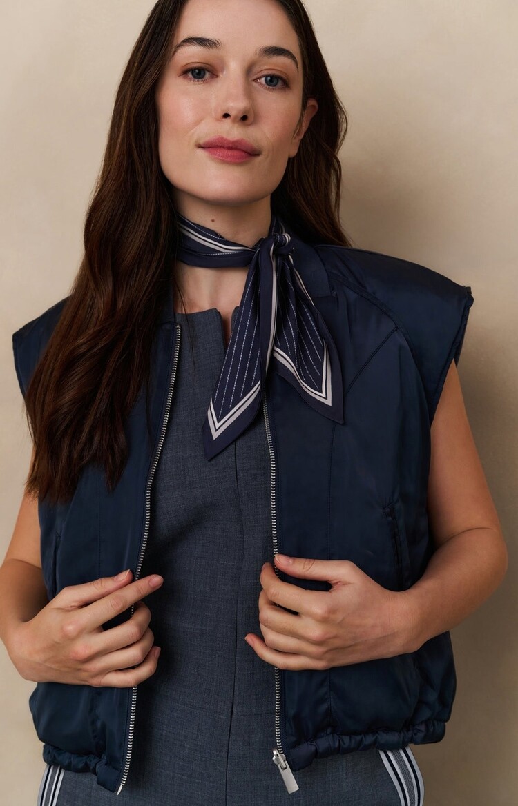 Yaya Reversible Padded Bodywarmer with Zip Closure Inkwell Blue