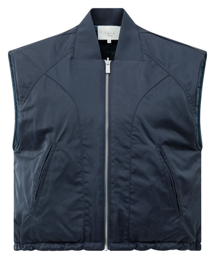 Yaya Reversible Padded Bodywarmer with Zip Closure Inkwell Blue