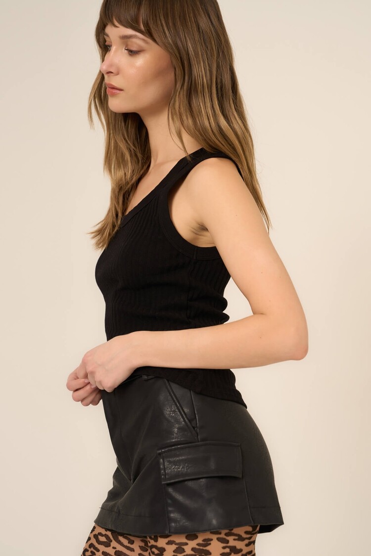 Project Social T Cooper Sweater Rib Tank Black