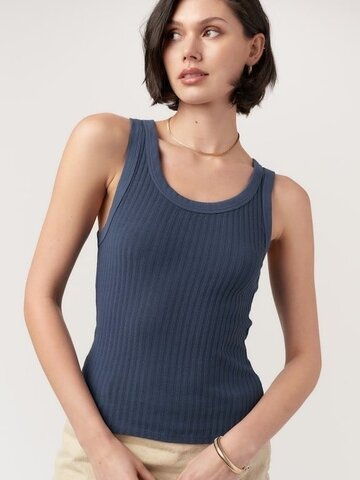 Project Social T Cooper Sweater Rib Tank Navy