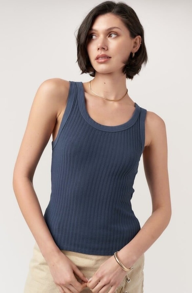 Project Social T Cooper Sweater Rib Tank Navy