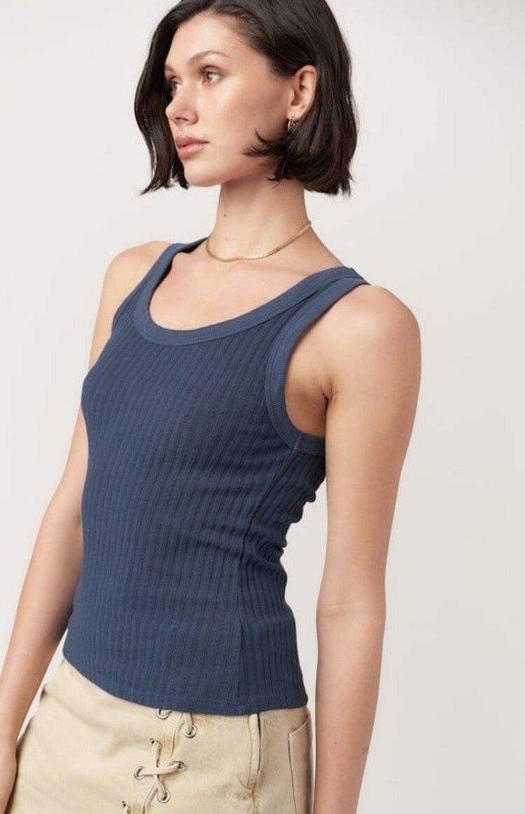 Project Social T Cooper Sweater Rib Tank Navy