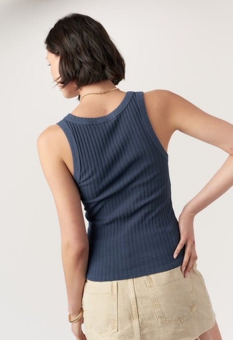 Project Social T Cooper Sweater Rib Tank Navy