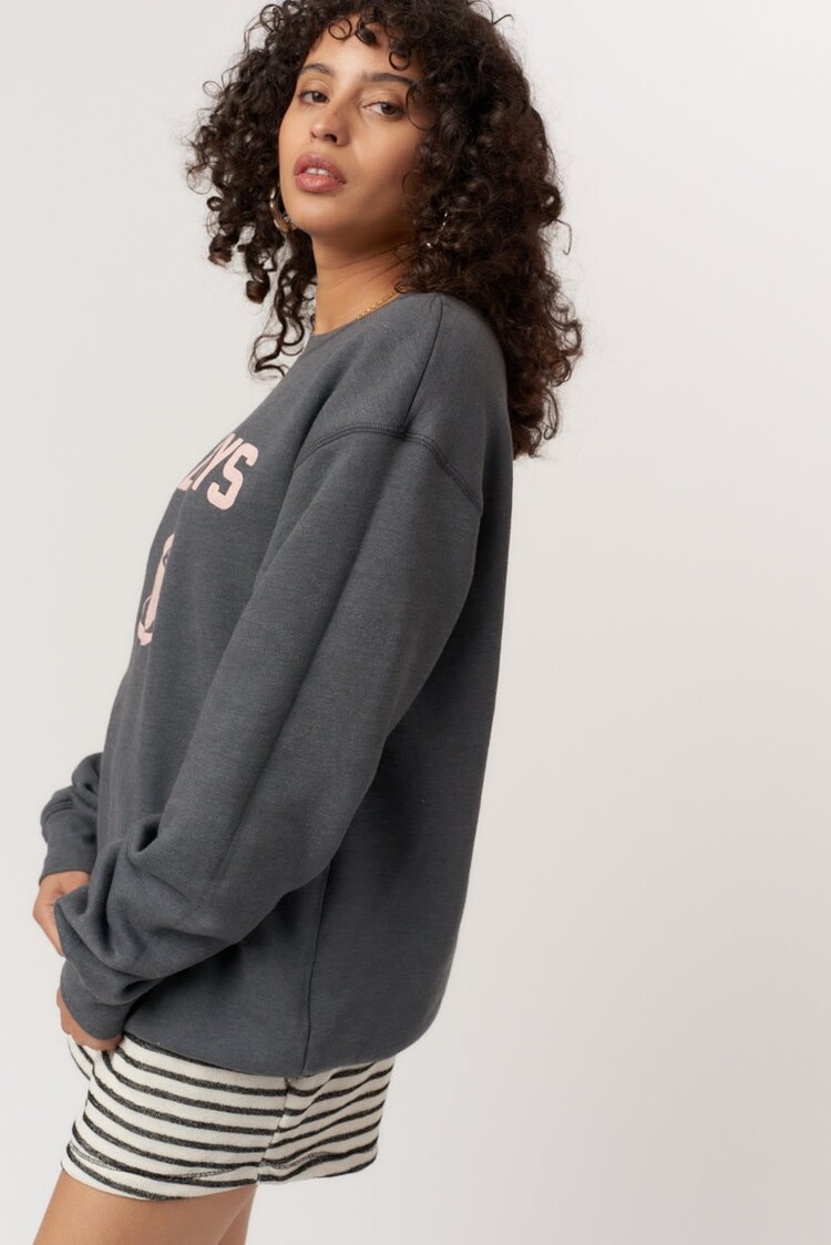 Project Social T Lazy Days/Wild Nights Reversible Sweatshirt Black Pearl