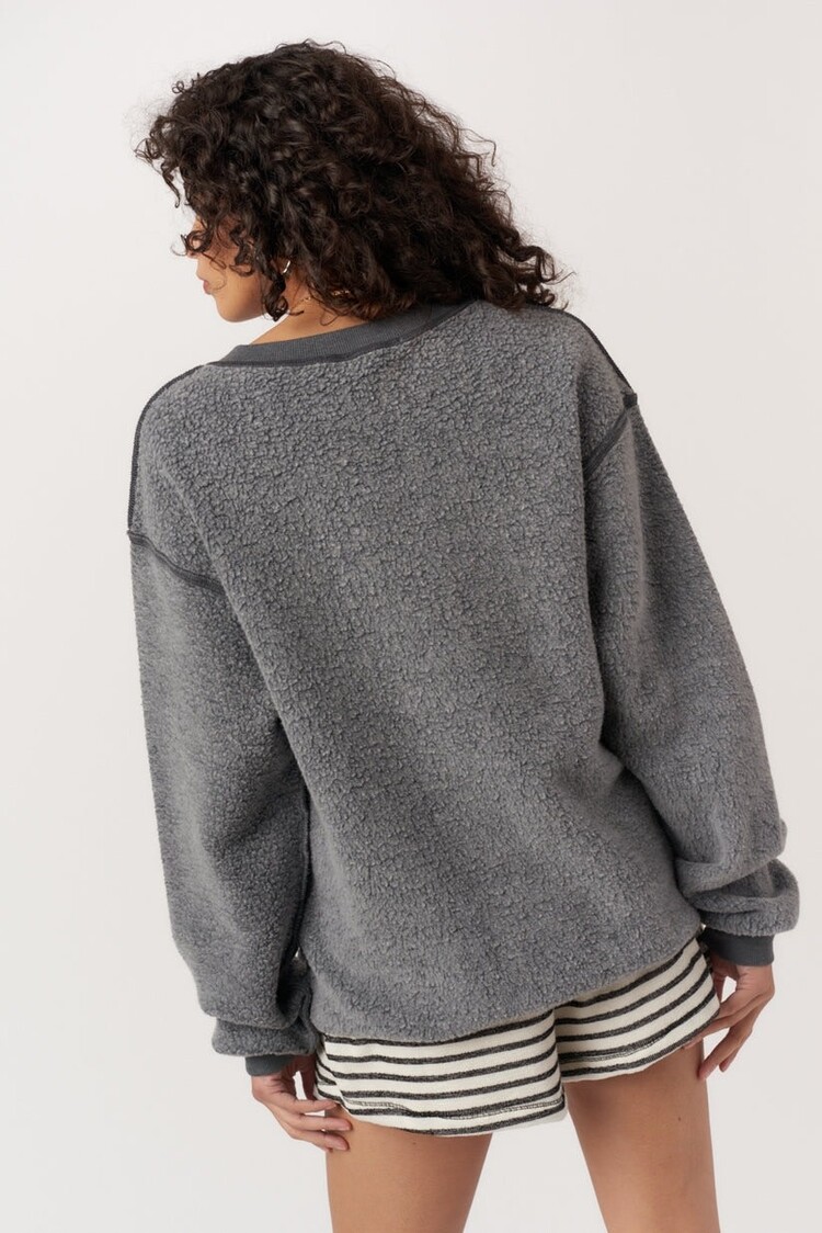 Project Social T Lazy Days/Wild Nights Reversible Sweatshirt Black Pearl