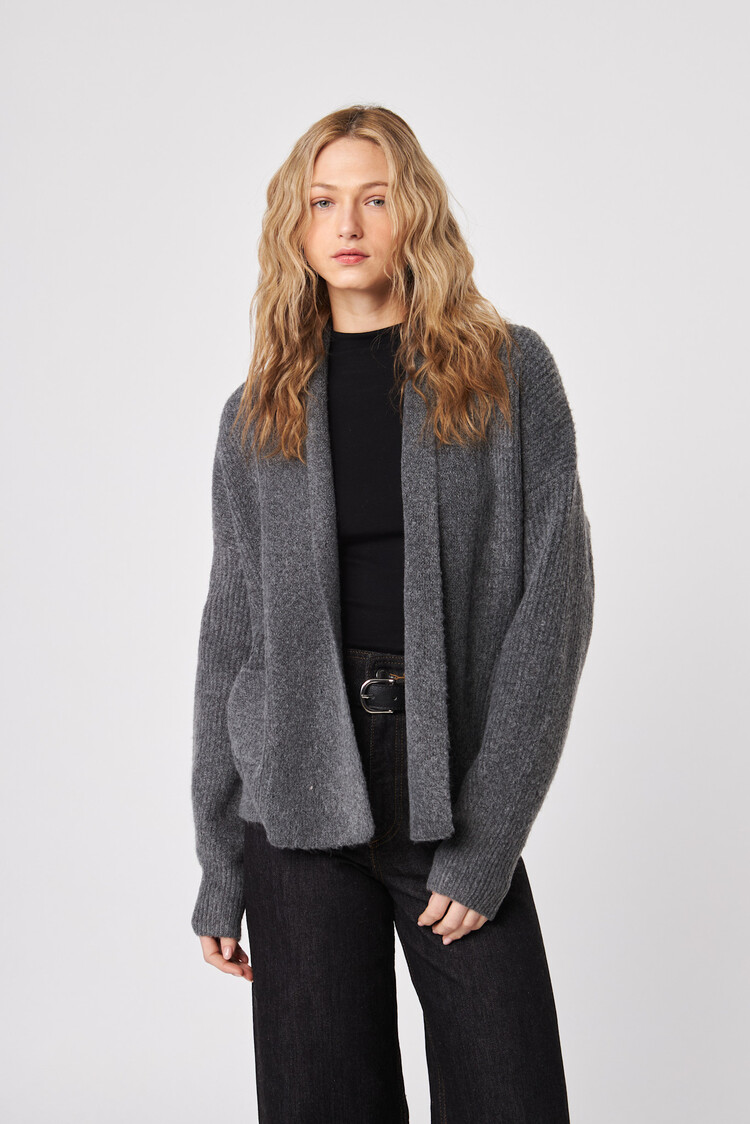 John & Jenn Noah Open Cardigan Granite