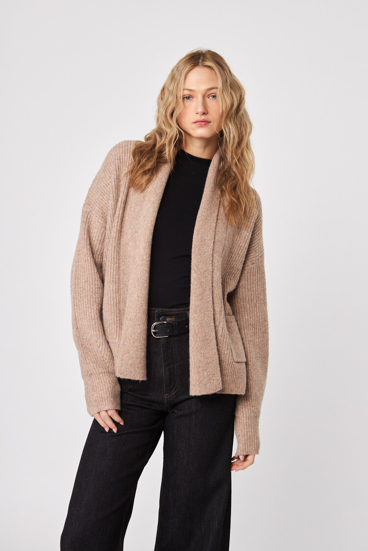 John & Jenn Noah Open Cardigan Latte