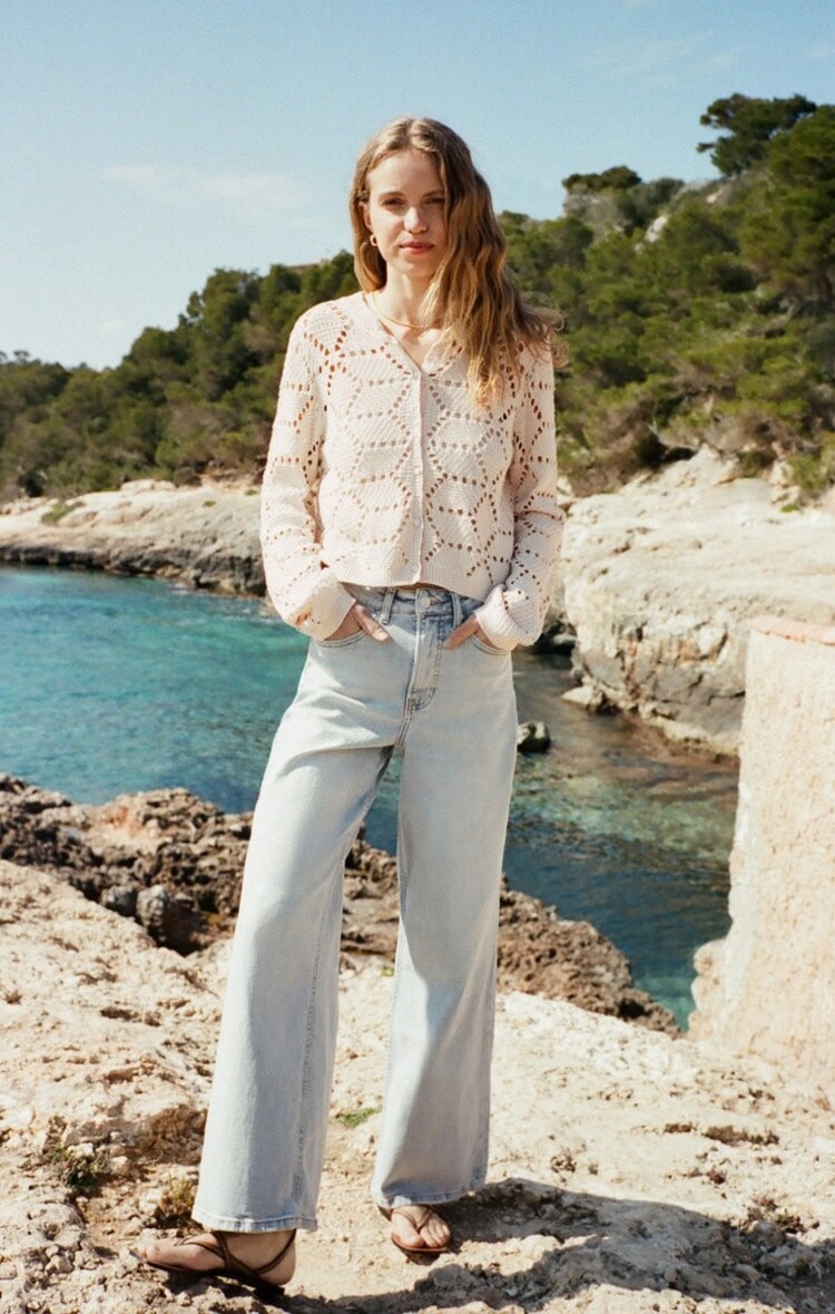 ZSupply Rosalyn Sweater Cardigan Crystal