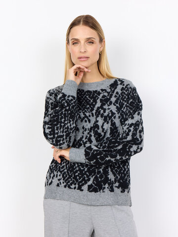 Soyaconcept Vendi 1 Knit Sweater Medium Grey Melange