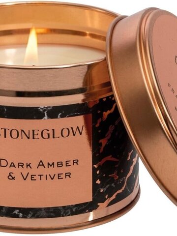 Stoneglow Luna Dark Amber & Vetiver Candle Tin