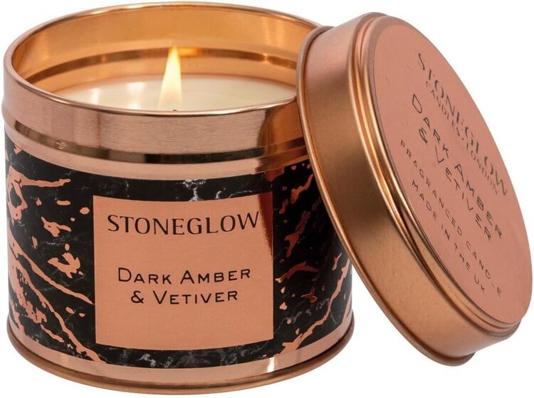 Stoneglow Luna Dark Amber & Vetiver Candle Tin