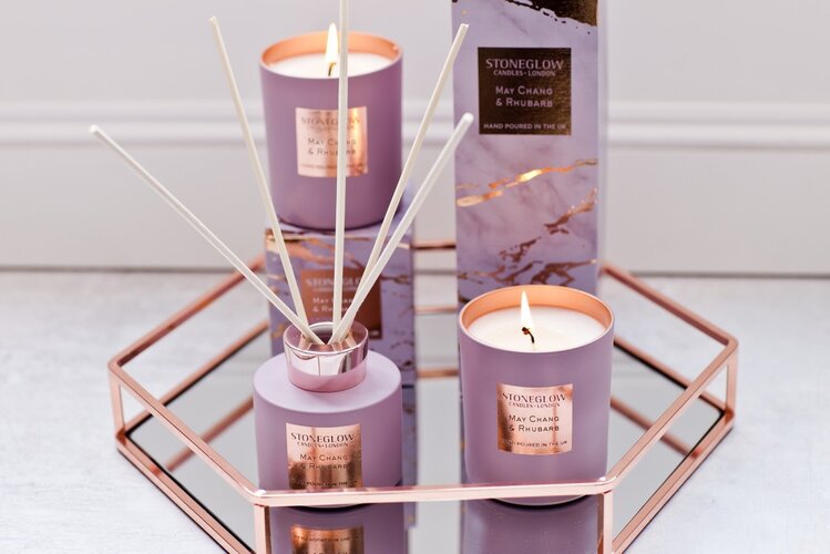 Stoneglow Luna May Chang & Rhubarb Candle