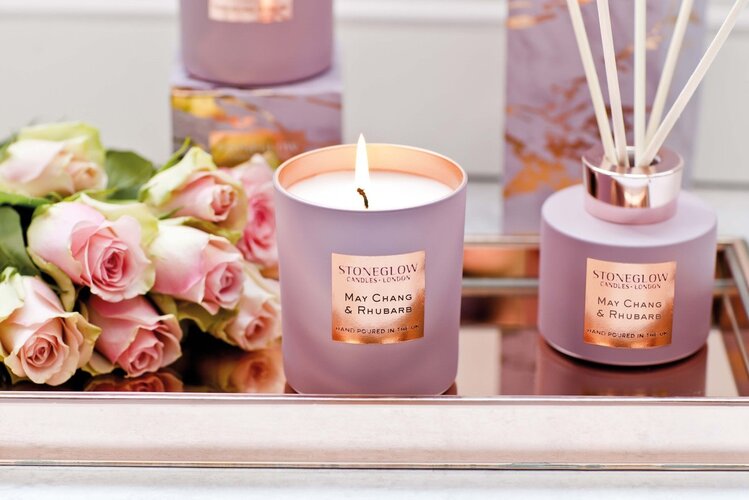 Stoneglow Luna May Chang & Rhubarb Candle
