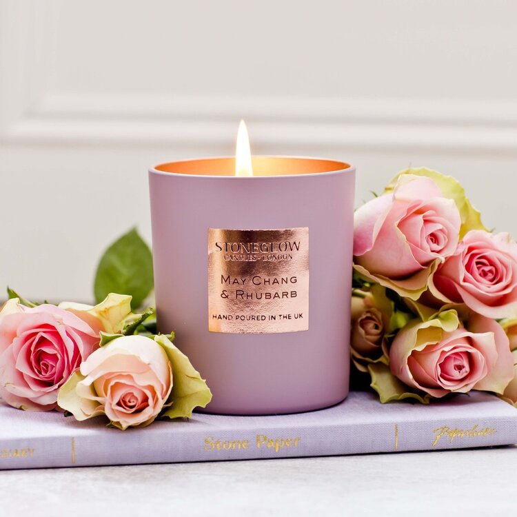Stoneglow Luna May Chang & Rhubarb Candle