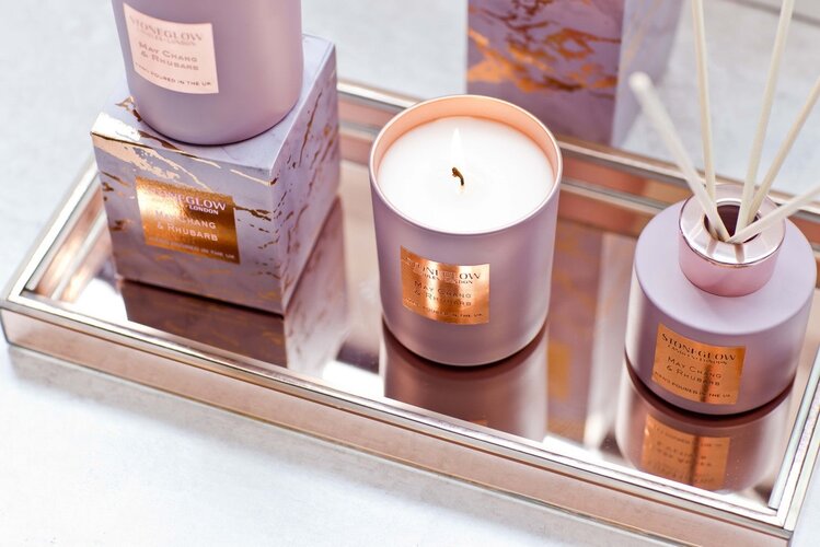 Stoneglow Luna May Chang & Rhubarb Candle