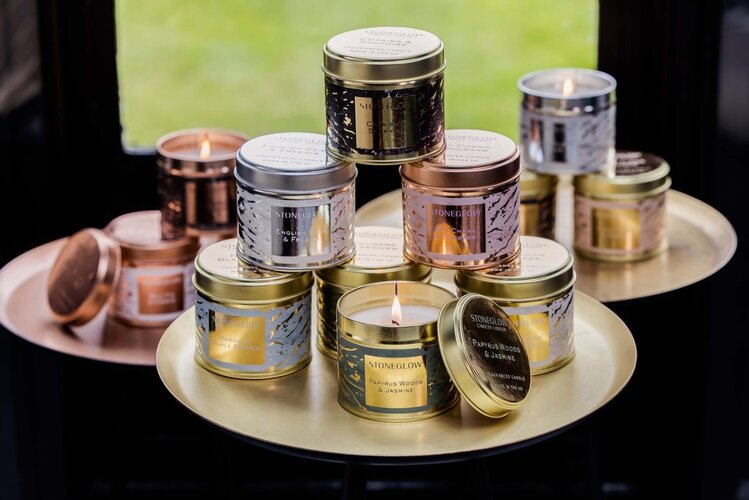 Stoneglow Luna May Chang & Rhubarb Candle Tin