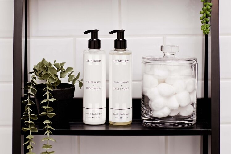Stoneglow Modern Classics Pomegranate & Spiced Woods Hand & Body Gift Set