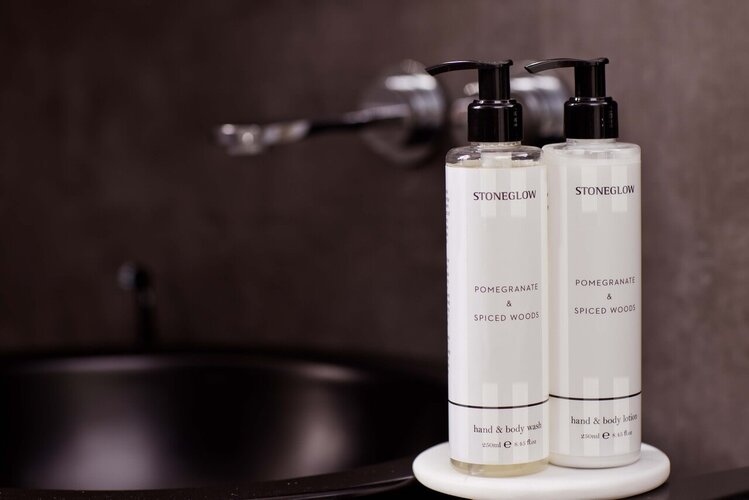 Stoneglow Modern Classics Pomegranate & Spiced Woods Hand & Body Gift Set