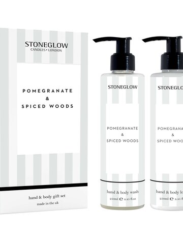 Stoneglow Modern Classics Pomegranate & Spiced Woods Hand & Body Gift Set