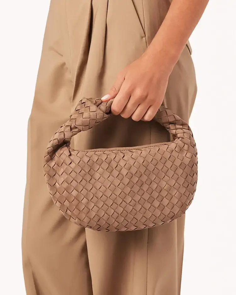 Billini Keri Handle Bag Fawn Suede