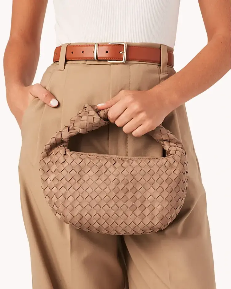 Billini Keri Handle Bag Fawn Suede